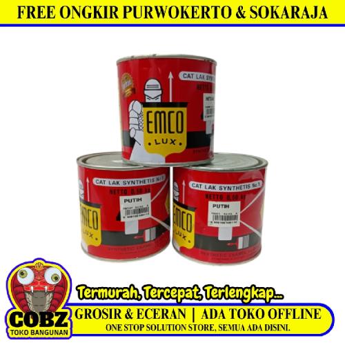 1/2 KG / EMCO GLOSSY Cat Kayu Besi Wood Metal Paint Kaleng
