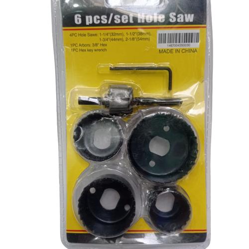 32 - 54 MM / COBZ TCT Hole Saw Mata Bor Hidroponik Pelubang Kayu 6 Pcs Set