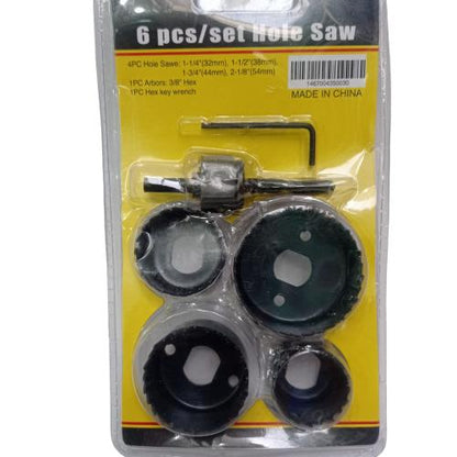32 - 54 MM / COBZ TCT Hole Saw Mata Bor Hidroponik Pelubang Kayu 6 Pcs Set