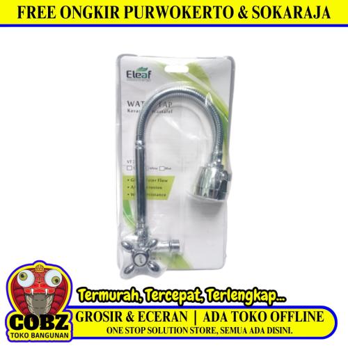 1/2 IN / ELEAF Kran Angsa Fleksibel Sink BCP Tembok Stainless