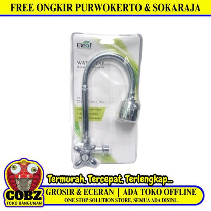 1/2 IN / ELEAF Kran Angsa Fleksibel Sink BCP Tembok Stainless