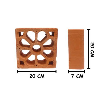 20 CM X 20 CM / NM Rooster Lubang Angin Bata Merah Jumlah Sisi Biji