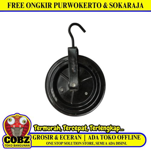 6 IN / COBZ Katrol Kerekan Timba Air Sumur Bangunan Besi Hitam