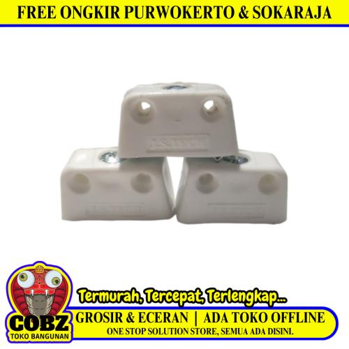 J.S.TECH Traves Ambalan Siku L Kayu Papan Rak Lemari Putih Biji