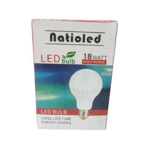 18 WATT / NATIOLED  LED Lampu Bohlam Bulb Moto Putih