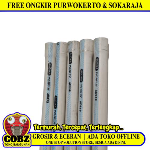 1 1/4 IN x 400 CM / RUCIKA Lis Biru Pipa Pralon Paralon PVC Putih Batang