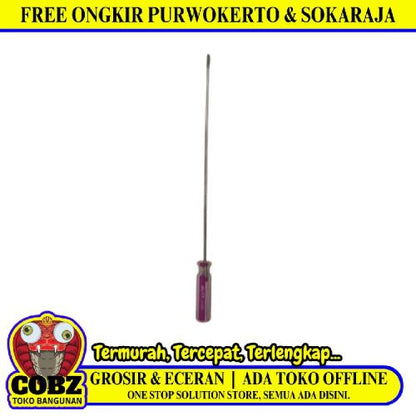 8 IN / BLITZ Obeng Screwdriver One Way Minus Gagang Fiber