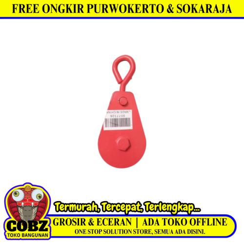 2 IN / NM Kerekan Katrol Burung Timba Sumur Besi Merah