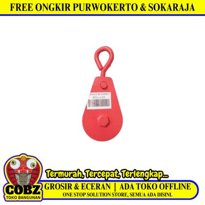 2 IN / NM Kerekan Katrol Burung Timba Sumur Besi Merah