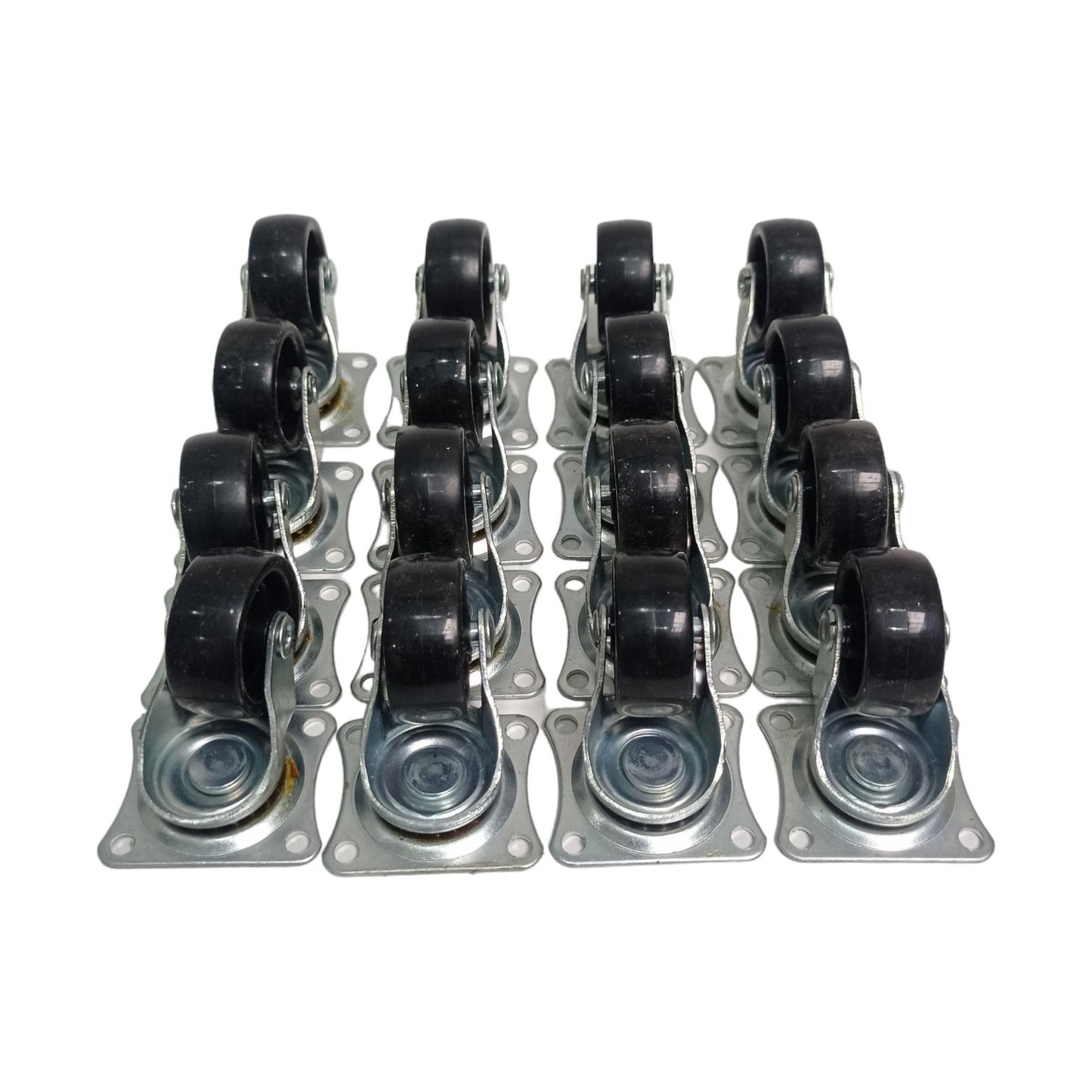 1 1/2 IN / SAB SG30 Roda Hidup Trolly Gepeng Plat 30 MM Nylon Hitam 16 Pcs Dus
