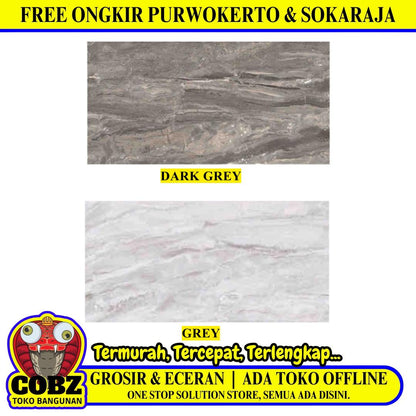 60 CM x 120 CM / SERENITY VERDE Granit Dinding Kamar Mandi Glossy Dus
