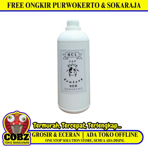 1 L / CAP KUMBANG HCL Cairan Pembersih Porselen Keramik Lantai Toilet Botol