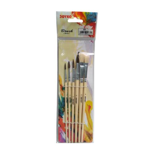 2 MM - 12 MM / JOYKO BR1  Kuas Lukis Tembok Kayu Besi Air Acyrlic Paint Brush Set