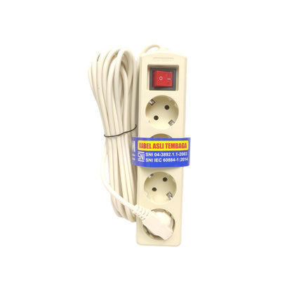 4 LUBANG x 500 CM / SUNSAFE Stop Kontak Colokan Terminal Kabel 5 M