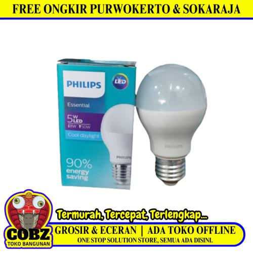 5 WATT / PHILIPS LED Lampu Bohlam Bulb Moto Putih