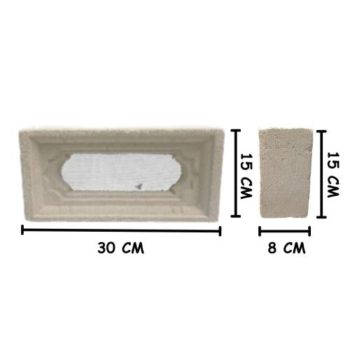 15 CM X 30 CM / NM Rooster Strimin Jalusi Pasir Putih Jumlah Sisi Biji