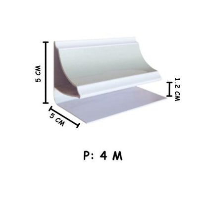 3 CM x 4 CM x 4 M / SHUNDA PLAFON LS-307 List Profil U Plafon U PVC Batang