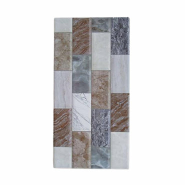 25 CM x 50 CM / UNO Laguna Keramik Dinding Timbul Glossy Grey Dus