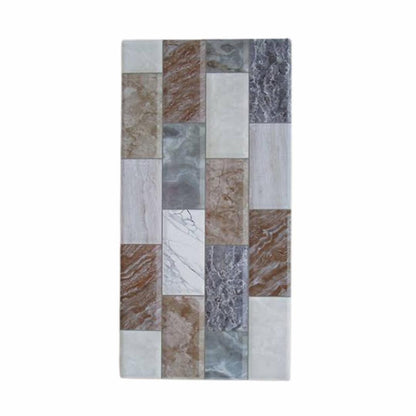 25 CM x 50 CM / UNO Laguna Keramik Dinding Timbul Glossy Grey Dus