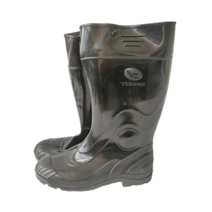 NO 41 / AP TERA Sepatu Boot Kebun Pabrik Proyek Safety Karet Hitam Set