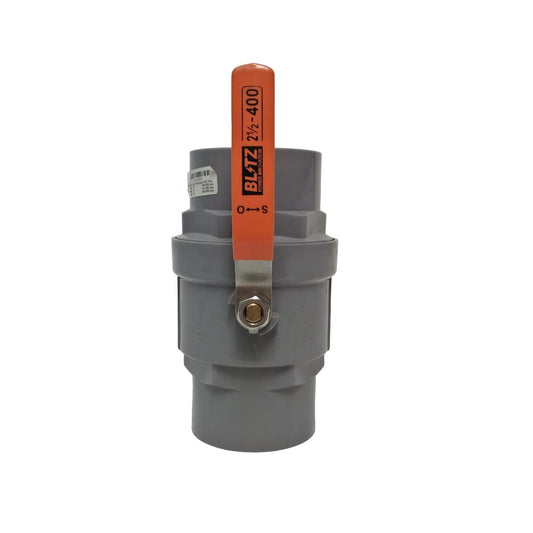 2 1/2 IN / BLITZ Stop Kran Polos Ball Valve Engkol Plastik PVC