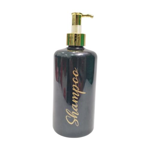 500 ML / SHAMPOO Dispenser Tempat Sabun Shampoo Cair Letak PVC Hitam