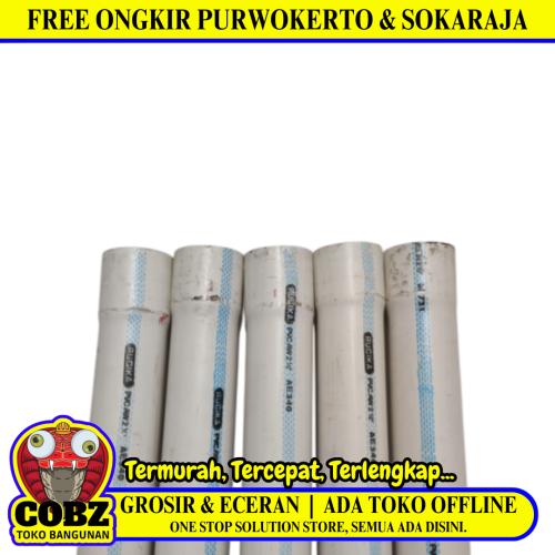 2 1/2 IN / RUCIKA WAVIN AW Lis Biru Pipa Pralon Paralon PVC Putih Batang
