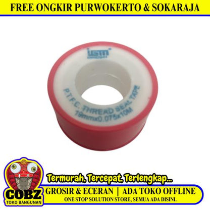 10 M / IGM Seal Tape TBA Selotip Siltip Isolasi Kran Air Per Pcs