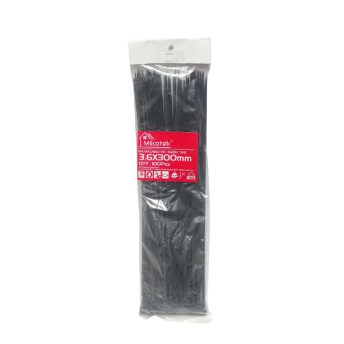 3.6 MM x 300 MM / MIKOTEK Kabel Cable Ties Tali Ripet 30 CM Hitam Pack
