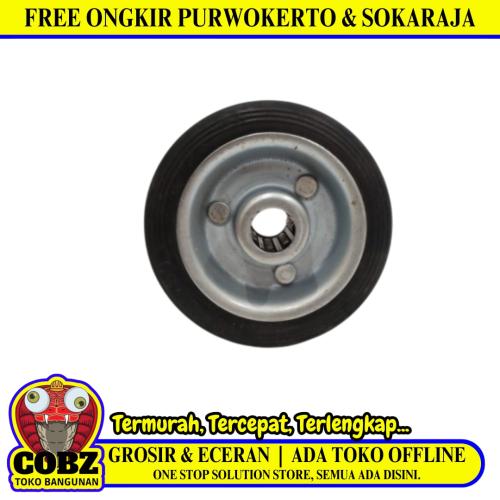 3 IN / TRIPLE-S Roda Saja Trolly Gepeng Karet Hitam