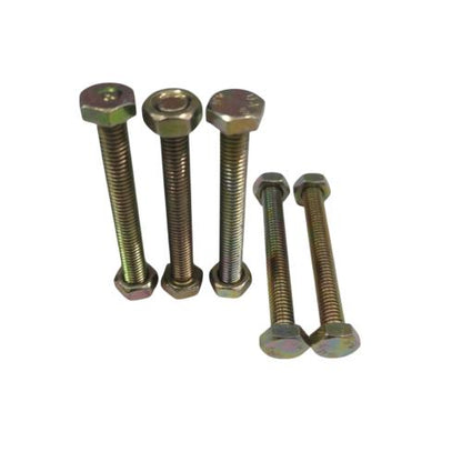 M 6 x 50 MM / TM Baut Mur Hexagon Bolt Nut Flat Head Kuning Biji