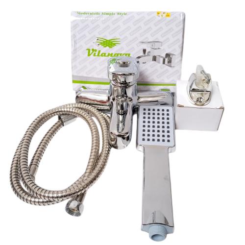 1/2 IN/ VILANOVA Keran Shower Panas Dingin Stainless+Selang+Shower Set