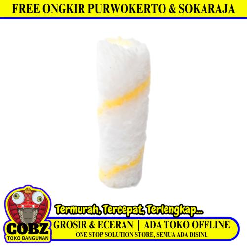 4 IN / ONAT Reffil Isi Kuas Busa Roll Cat Tembok Kayu Besi Kecil