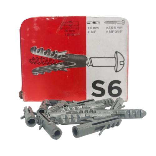 S 6 / POLYSTAR Angkur Dinding Dudukan Baut Sekrup Tembok PVC Ecer Dus