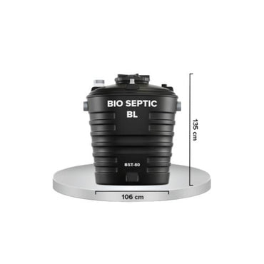 800 L / M POIN + BIO PLUS BST-80 Septic Tank Sepiteng Tangki PVC Hitam Set