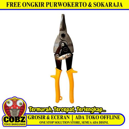 10 IN /SOLIGEN Gunting Hollow Baja Ringan Seng Aviation Snip Scissors