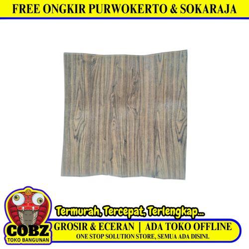 3.5 MM x 70 CM x 70 CM / COBZ SMBY12 Wallpaper Foam Sticker Kayu Coklat Lembar