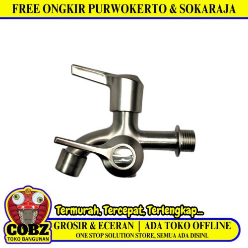 1/2 IN / NEW 6038 Kran Air Cabang Double Shower Mesin Cuci Stainless