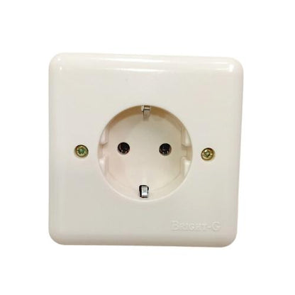 1 LUBANG / BRIGHT-G Stop Kontak Terminal Arde Tanam IB Inbow Cream