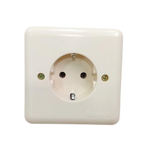 1 LUBANG / BRIGHT-G Stop Kontak Terminal Arde Tanam IB Inbow Cream