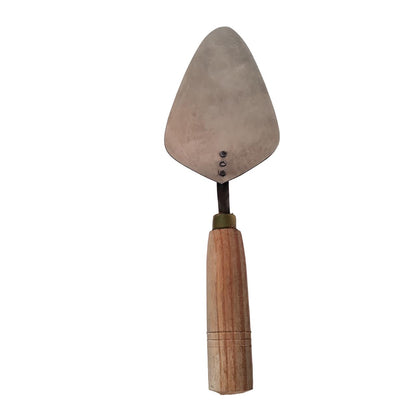 7 IN / STAINLESS ASLI Cetok Sendok Semen Acian Trowel Oval Gagang Kayu