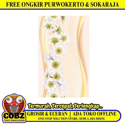 25 CM x 40 CM / UNO PRIMEROSE Keramik Dinding Kamar Mandi Glossy Beige Dus