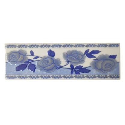 8 CM X 25 CM / NM 1453 List Keramik Dinding Kamar Mandi Blue Lembar