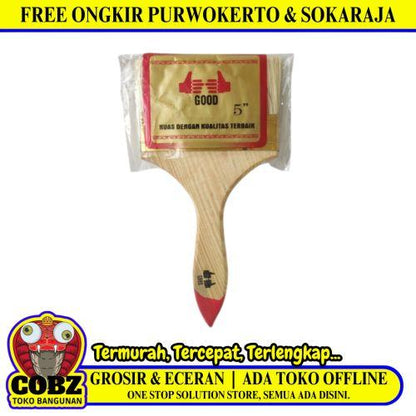 5 INCH / GOOD Kuas Cat Tembok Kayu Besi Air Acyrlic Paint Brush