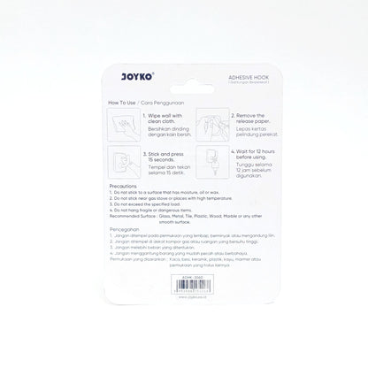 JOYKO ADHK-3060 Kapstok Cantel Gantungan Baju Dinding Mini PVC Set