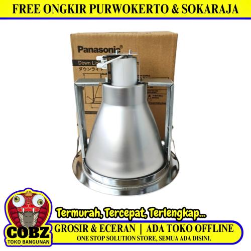 5 IN / PANASONIC Kap Lampu Rumah Lampu Downlight Frame Reflektor Silver