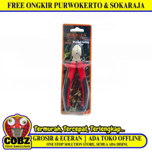 6 IN / SOLIGEN Tang Potong Kawat Kabel Diagonal Cutting Pliers