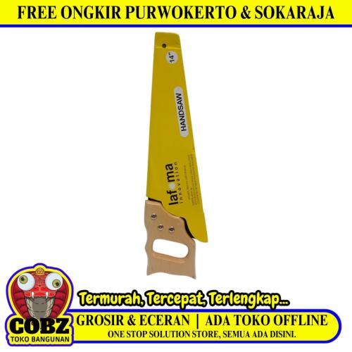 14 IN / LAFUMA Gergaji Kayu Pohon Tangan Hand Saw Gagang Kayu