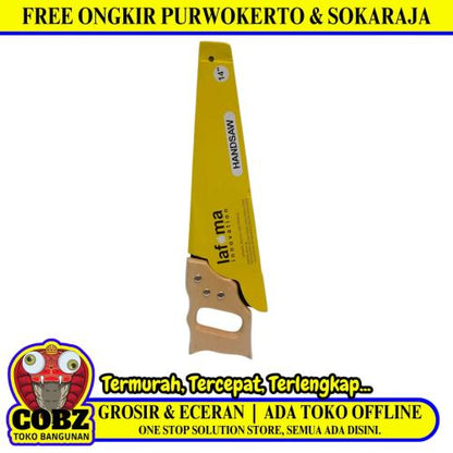 14 IN / LAFUMA Gergaji Kayu Pohon Tangan Hand Saw Gagang Kayu