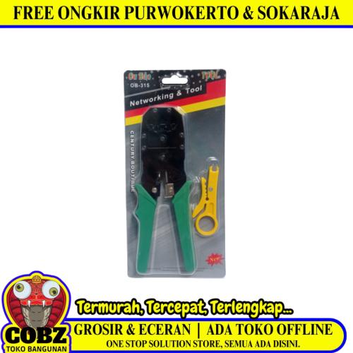 8 IN / OU BAO OB-315 Tang Crimping Kupas Potong Kulit Kabel Skun Ratchet